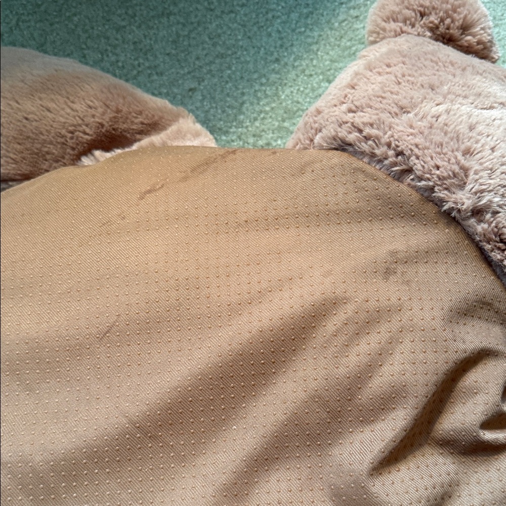 Baby Mats Brown and Blue Plush Tummy Time Bear Pillow - Picture 7 of 8